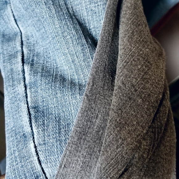 Ann Taylor blue/black jean jacket - Picture 6 of 8